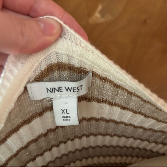 Nine west, striped sweater. - Picture 9 of 12